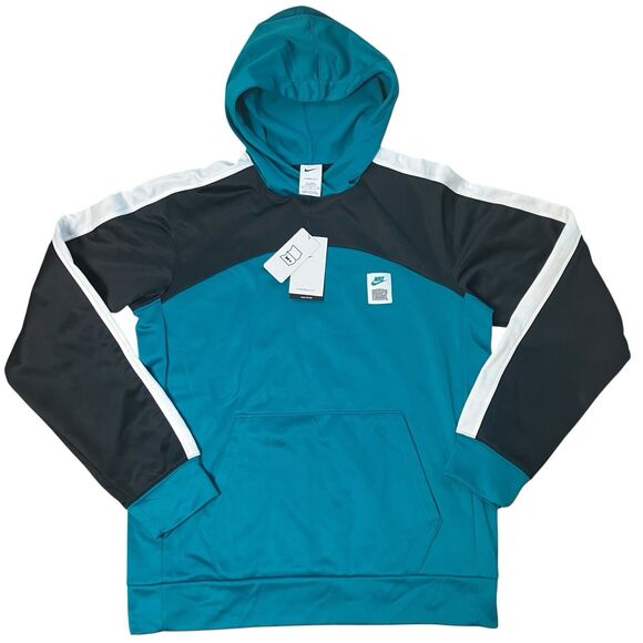Nike Other - Nike Hoodie Mens M TALL Force Therma-FIT Retro Hooded Logo Activewear DQ5836-367